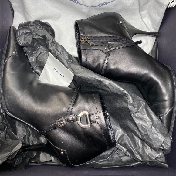 Prada Black Western Ankle booties EUC size… - Picture 11 of 11